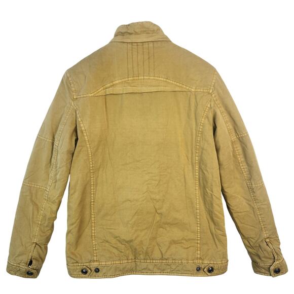 American Stitch Khaki Moto Jacket Multi Pockets Full Zip Men’s SZ SM EUC - Picture 3 of 16